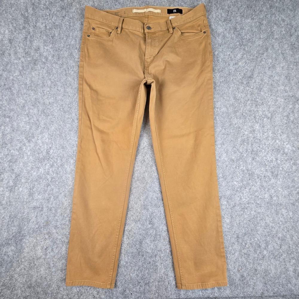 Banana Republic Skinny Twill T Men 35x30 Whiskey Brown Skinny Stretch Pants